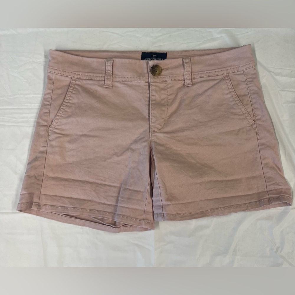 American Eagle Shorts Light Pink Size 0 Midi Stretch Chino 5” Inseam Summer